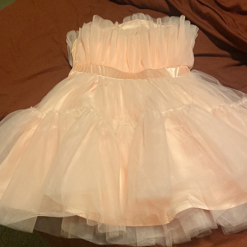 Pink Glam Tutu Strapless Dress - Picture 5 of 6